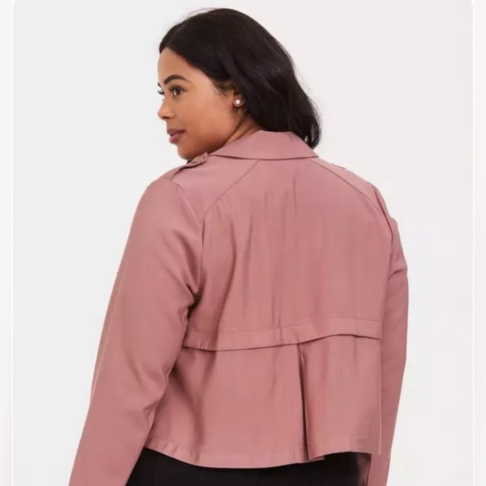 Torrid Twill Drape Front Jacket Size 3 - Picture 14 of 16